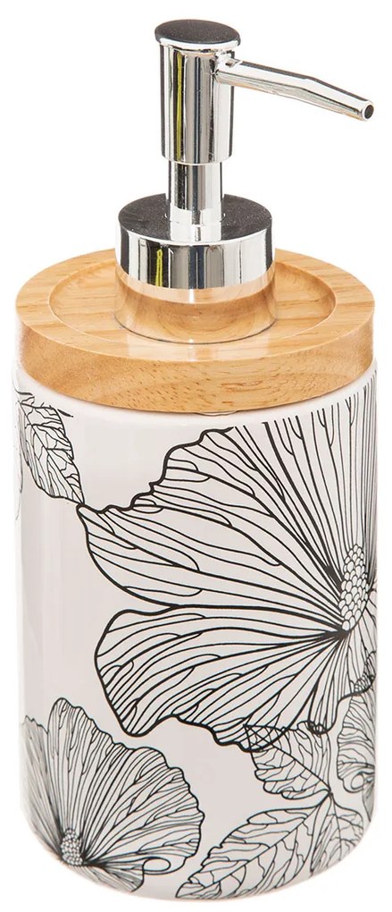 Dispenser Μπάνιου 400ml (8.1x7.5x18) F-V Black Flora 174698A