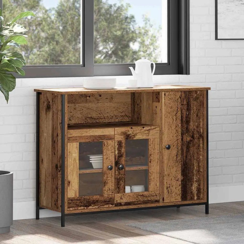 vidaXL Πλαϊνό γραφείο Παλαιό ξύλο 100 x 35 x 75 εκ. Επεξεργασμένο ξύλο