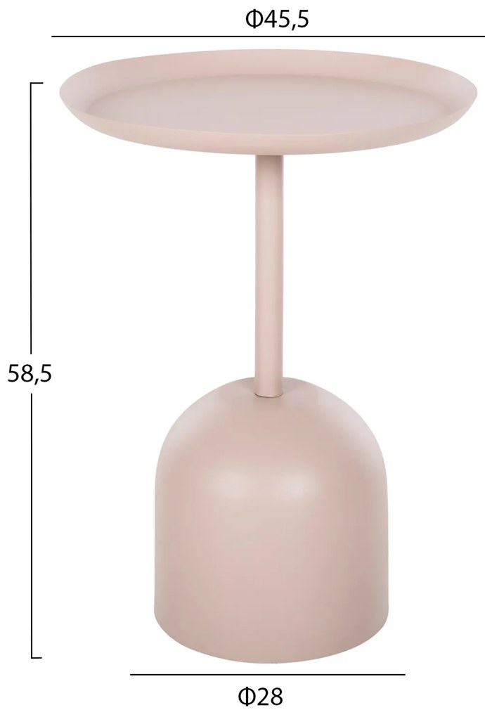 ΤΡΑΠΕΖΙ ΒΟΗΘΗΤΙΚΟ ΣΤΡΟΓΓΥΛΟ DELBEL HM4265.10 ΜΕΤΑΛΛΟ ΣΕ ΕΚΡΟΥ Φ45,5x58,5 εκ.