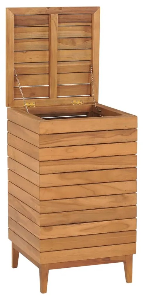 vidaXL Καλάθι Απλύτων 40 x 40 x 70 εκ. από Μασίφ Ξύλο Teak