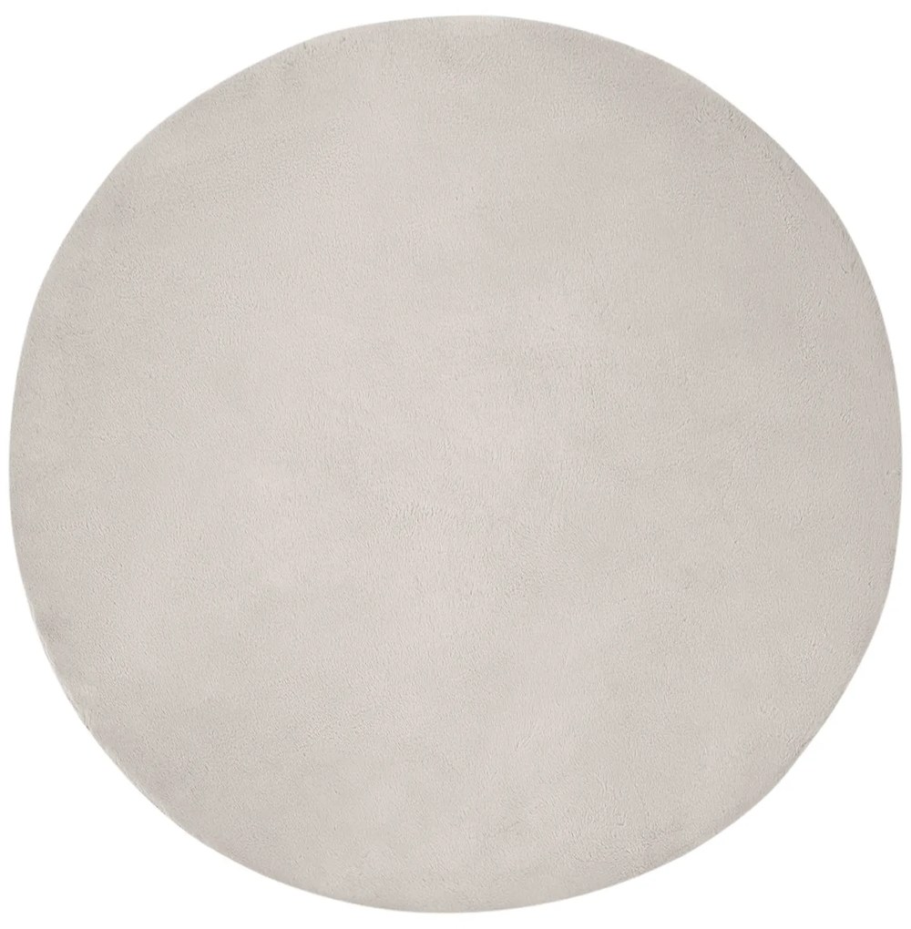 vidaXL Χαλιά Ψεύτικου Κουνελιού Olite Μπεζ Ø 100 εκ. Πολυεστέρας