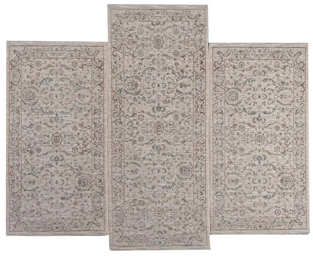 Χαλιά Κρεβατοκάμαρας (Σετ 3τμχ) Polcarpet Lyra 868 Beige/Mint
