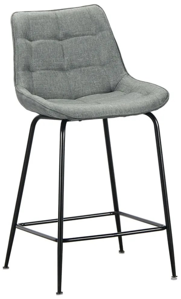 Σκαμπό Μπάρ Ermina (Σετ 4Τμχ) 43.2755.S 49x49x62-94cm Grey Μέταλλο,Ύφασμα
