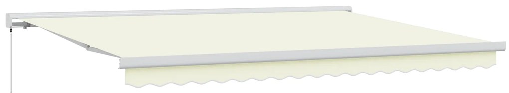 vidaXL Χειροκίνητη Ανασυρόμενη Τέντα Κρεμ 450x300 cm