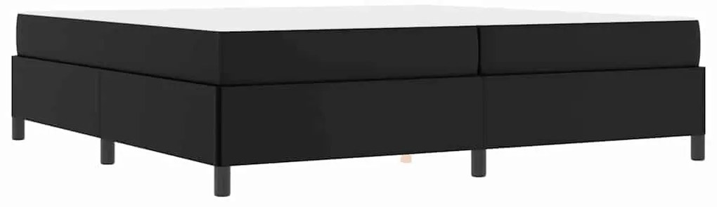 vidaXL Σκελετός κρεβατιού με στρώμα Μαύρο 200 x 200 cm Τεχνητό δέρμα