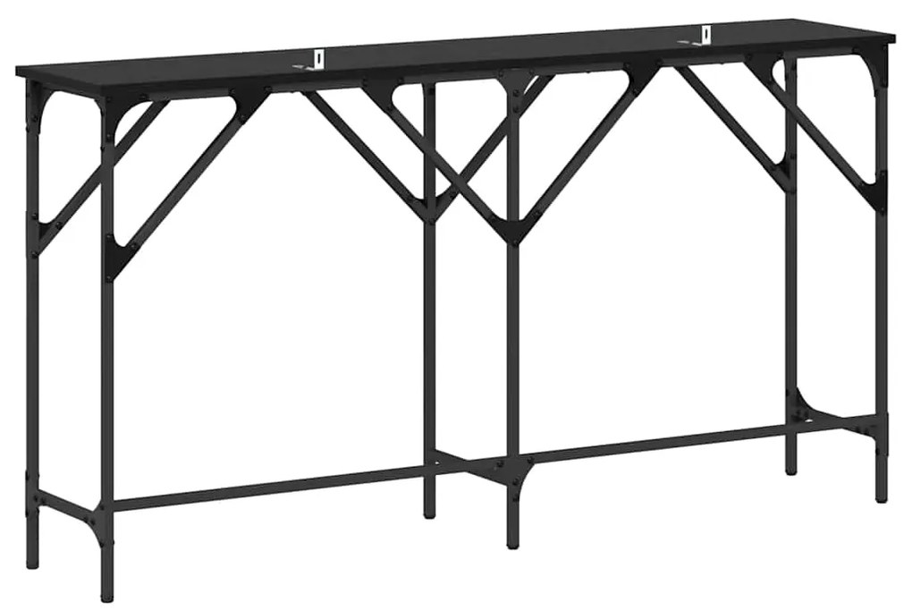 vidaXL Τραπέζι κονσόλας Μαύρη δρυς 140 x 29 x 75 εκ Επεξεργασμένο ξύλο