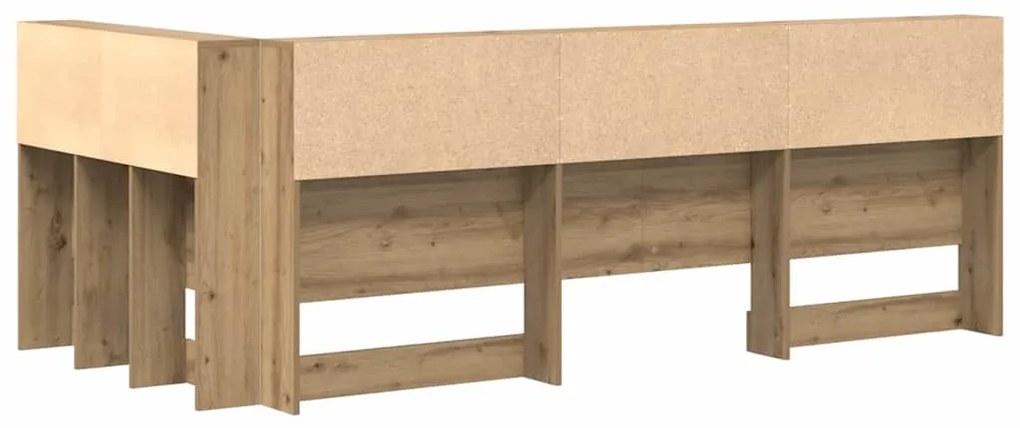 vidaXL Κεφαλάρι Αποθήκης artisan δρυς 100 cm Επεξεργασμένο ξύλο
