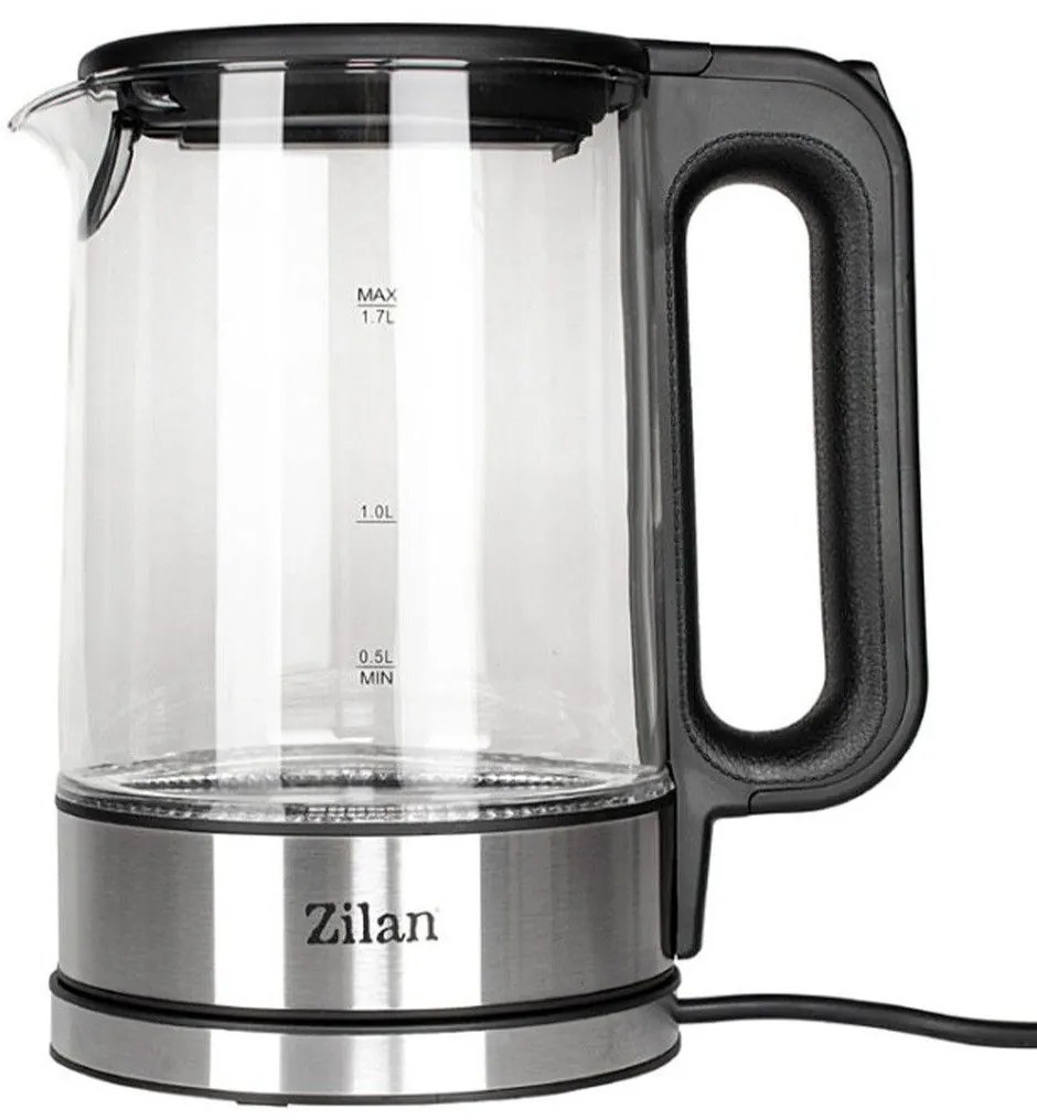 Zilan Γυάλινος Βραστήρας νερού με LED 1.7L 2200W ZLN1796