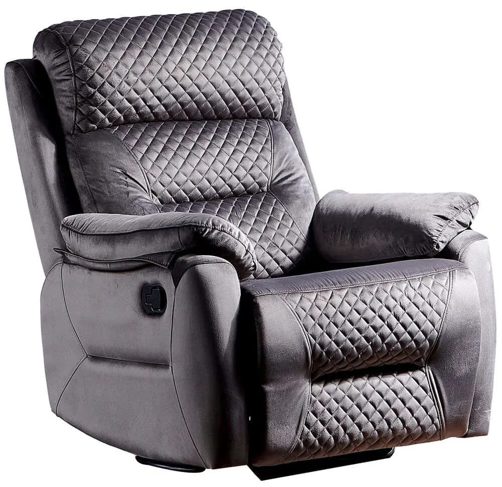 Πολυθρόνα Relax Περιστρεφόμενη Trone 480NRN2507 80x80x105cm Grey