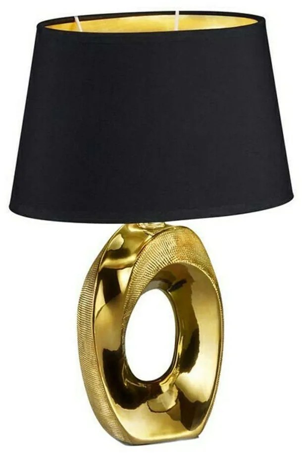 Φωτιστικό Επιτραπέζιο Taba R50511079 1xE14 40W 16x23x33cm Gold-Black RL Lighting Ceramic,Fabric