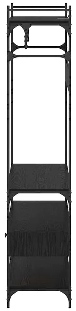 vidaXL Ντουλάπι Μαύρη δρυς 89 x 39 x 184.5 εκ. Επεξεργασμένο ξύλο