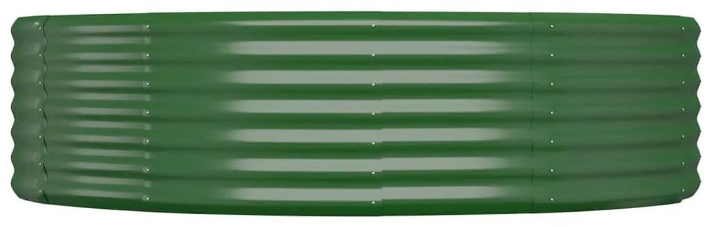 Ζαρντινιέρα Πράσινη 140x140x36εκ Ατσάλι με Ηλεκτρ. Βαφή Πούδρας - Πράσινο