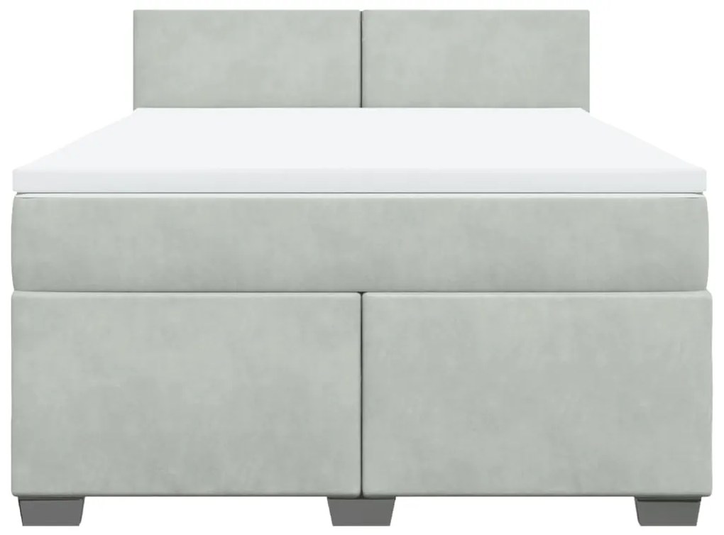 ΚΡΕΒΑΤΙ BOXSPRING ΜΕ ΣΤΡΩΜΑ ΑΝΟΙΧΤΟ ΓΚΡΙ 140X190 ΕΚ. ΒΕΛΟΥΔΙΝΟ 3286300