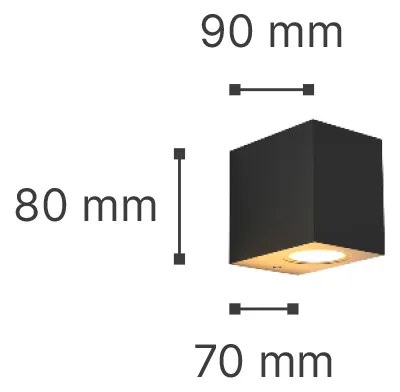 Φωτιστικό τοίχου Norman 1xGU10 Outdoor Up or Down Wall Lamp Anthracite D:8cmx7cm (80200444) - 80200444