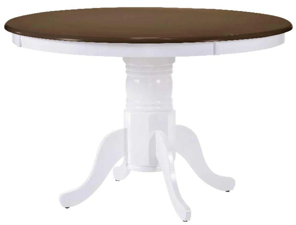 Τραπέζι Φ106+30cm NIRVANA Καρυδί/Άσπρο