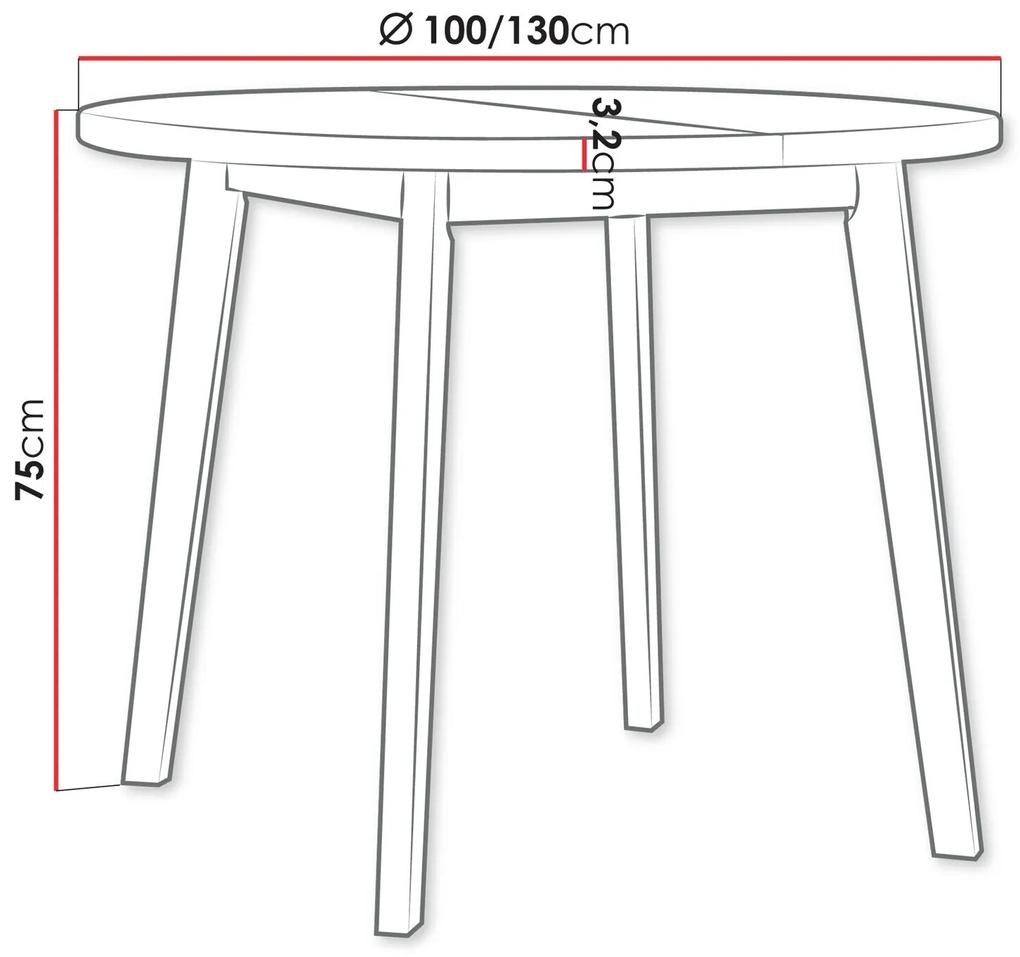 Τραπέζι Victorville 358, Μαύρο, Artisan βελανιδιά, 75cm, 25 kg, Επιμήκυνση, Πλαστικοποιημένη μοριοσανίδα, Ξύλο | Epipla1.gr