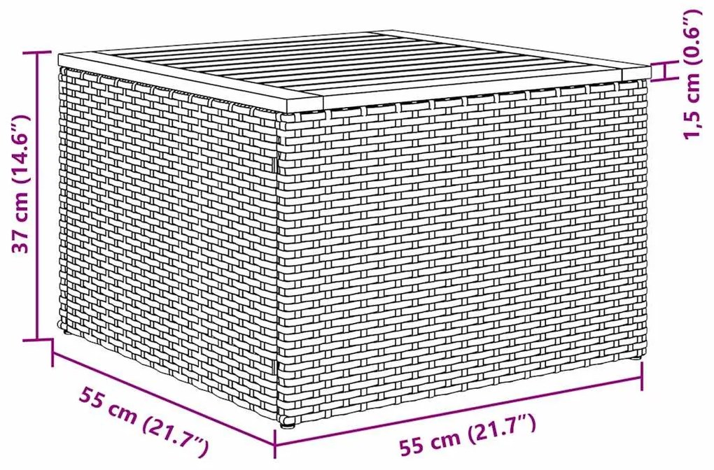 vidaXL Σετ Καναπέ Κήπου με μαξιλάρι 8 pcs Μπεζ Πολυ ράταν