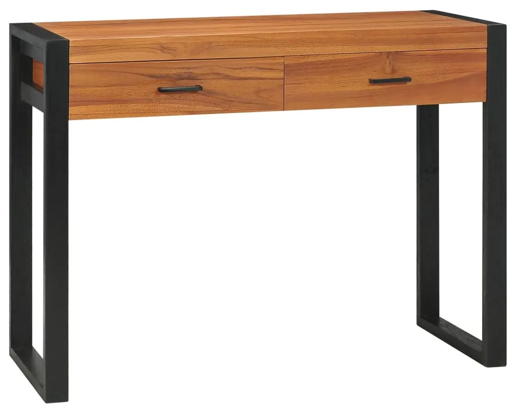 vidaXL Γραφείο με 2 Συρτάρια 100 x 40 x 75 εκ. Ανακυκλωμένο Ξύλο Teak