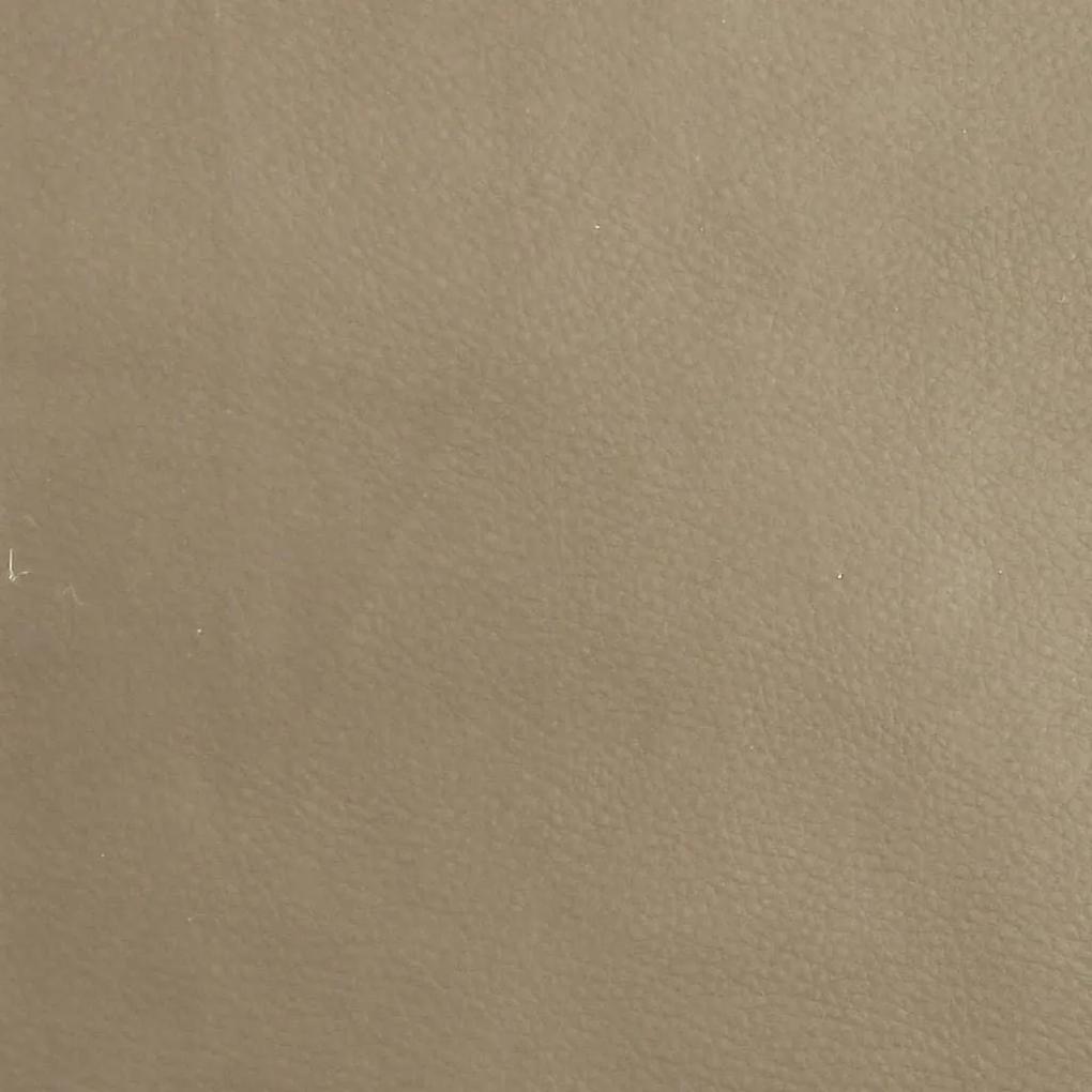 Υποπόδιο Καπουτσίνο 78 x 56 x 32 εκ. από Συνθετικό Δέρμα - Καφέ
