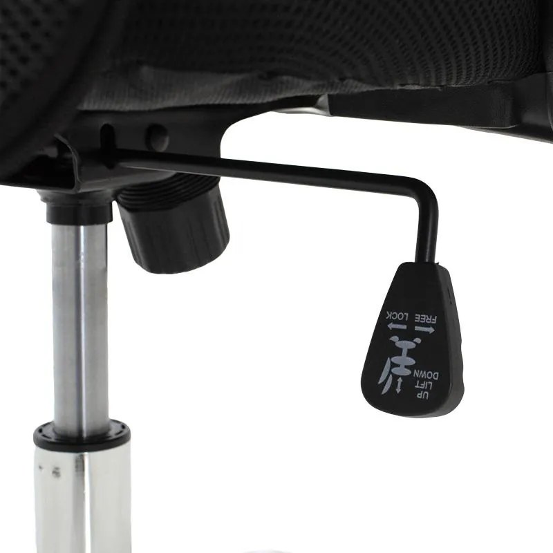 Καρέκλα γραφείου Joel II με ύφασμα mesh σε μαύρη απόχρωση 75x53x115-125εκ 61x59x123 εκ.