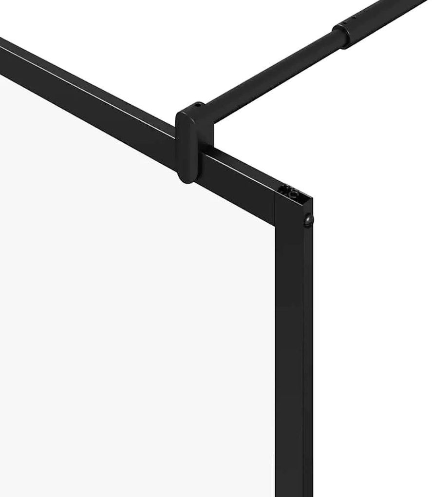 vidaXL Τοίχος Ντους Walk-in Μαύρο 80 x 195 x 0.5 εκ.