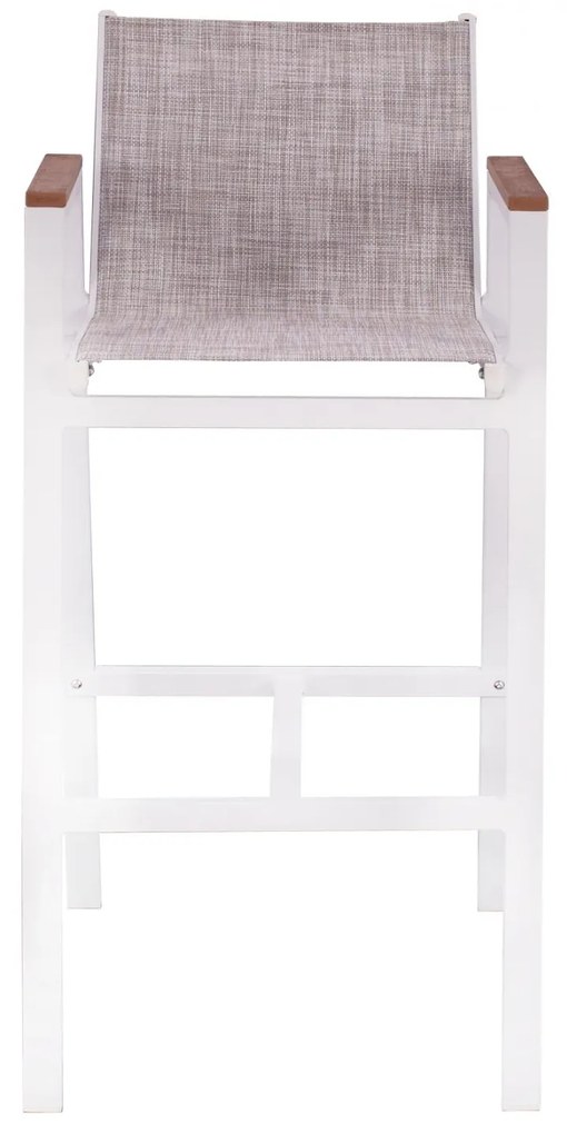 Σκαμπό Μπαρ C5790.01 Αλουμινίου Λευκό με Polywood 52x58x108 εκ. 52x58x108 εκ.