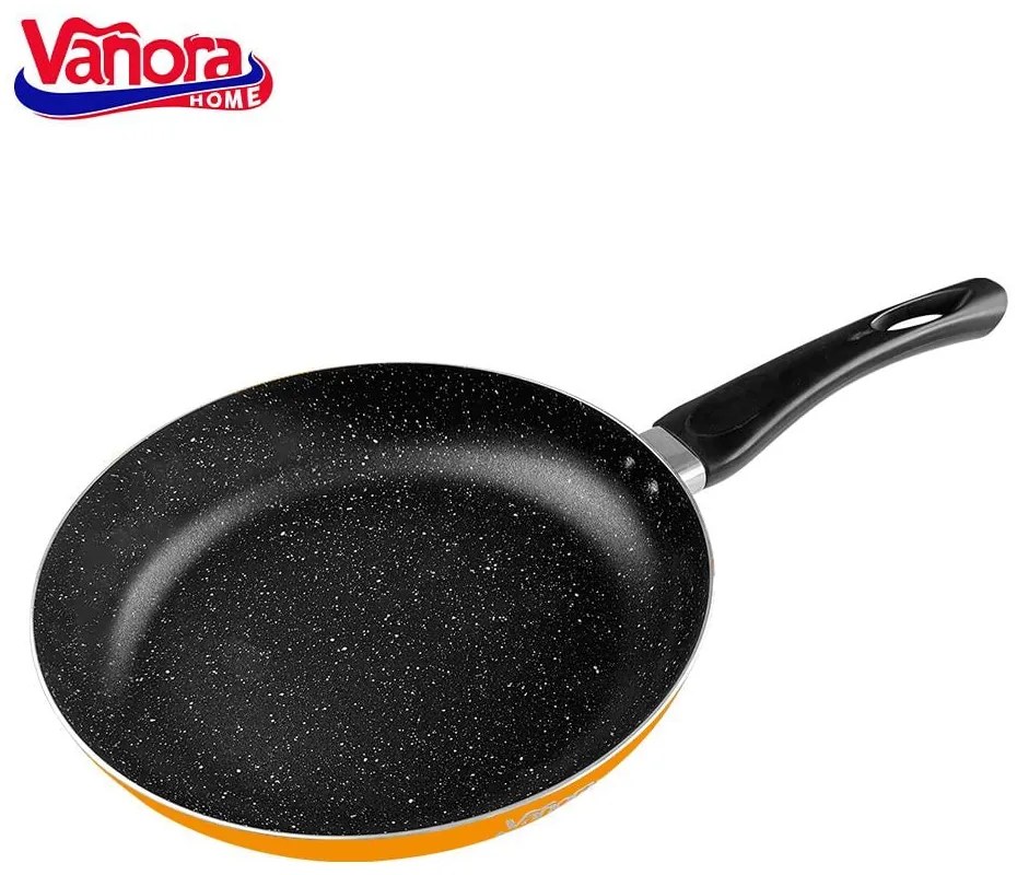 Vanora VN-SYN-M24C Τηγάνι Αλουμινίου με καπάκι 24x4 εκ. Πορτοκαλί