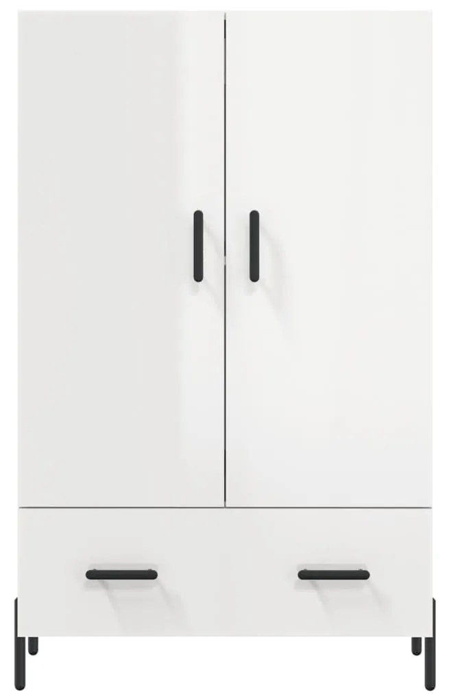 vidaXL Ντουλάπα Γυαλ. Λευκό 69,5 x 31 x 115 εκ. από Επεξεργασμένο Ξύλο
