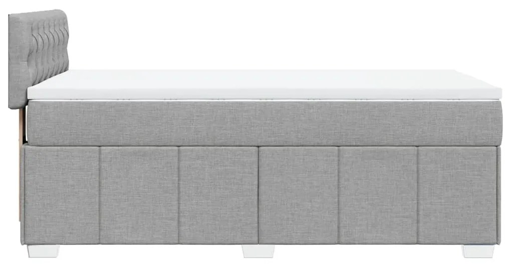 ΚΡΕΒΑΤΙ BOXSPRING ΜΕ ΣΤΡΩΜΑ ΑΝΟΙΧΤΟ ΓΚΡΙ 100X200 ΕΚ. ΥΦΑΣΜΑΤΙΝΟ 3289286