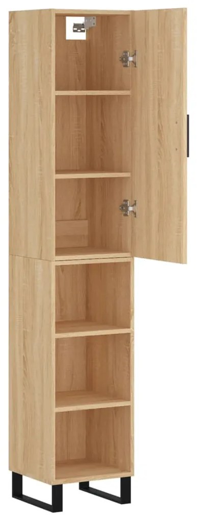 vidaXL Μπουφές Sonoma δρυς 34,5 x 34 x 180 εκ. από Επεξεργασμένο Ξύλο