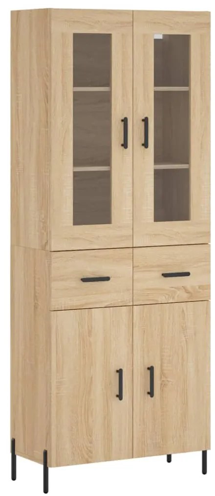 vidaXL Ντουλάπι Sonoma δρυς 69,5 x 34 x 180 εκ. από Επεξεργασμένο Ξύλο