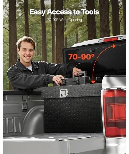 VEVOR Crossover Tool Box 72x20x14 In Heavy Duty Aluminum Toolbox for Truck Bed