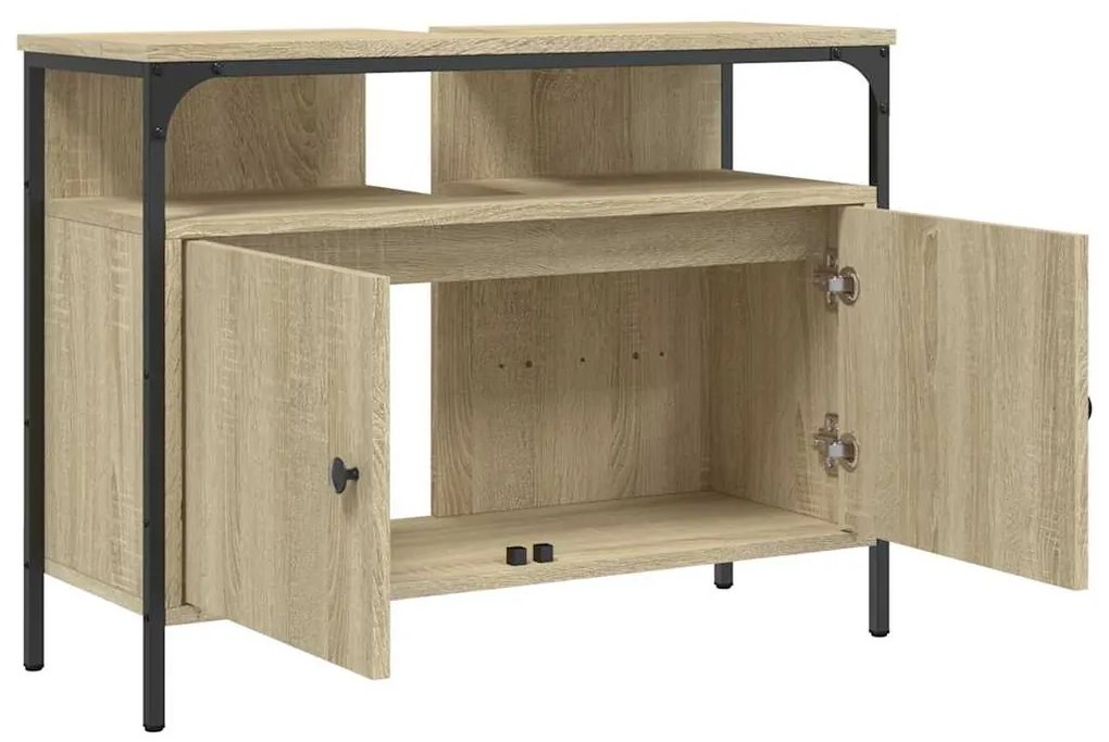 vidaXL Ντουλάπι Νιπτήρα Μπάνιου Sonoma Δρυς 80x30x60 εκ. Επεξ. Ξύλο