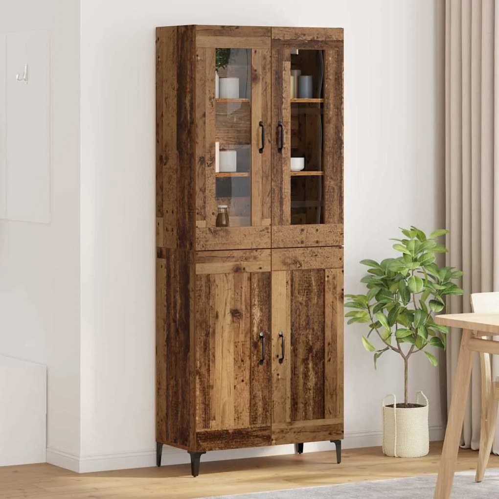 Highboard Παλιό Ξύλο 69,5 x 34 x 180 εκ. Επεξεργασμένο ξύλο