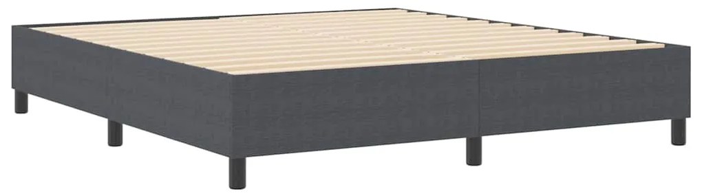 vidaXL Κρεβάτι με ελατήρια Σκούρο γκρι 180 x 200 cm Βελούδο