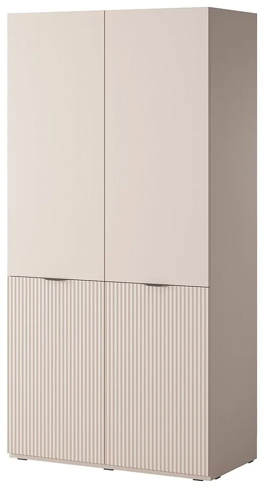 Ντουλάπα Δίφυλλη Sandbox 101x51x200cm Beige Δίφυλλη Μελαμίνη,Mdf