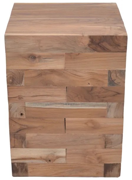 Βοηθητικό τραπέζι Werzy Inart φυσικό μασίφ ξύλο teak 35x35x49εκ - 315-000009