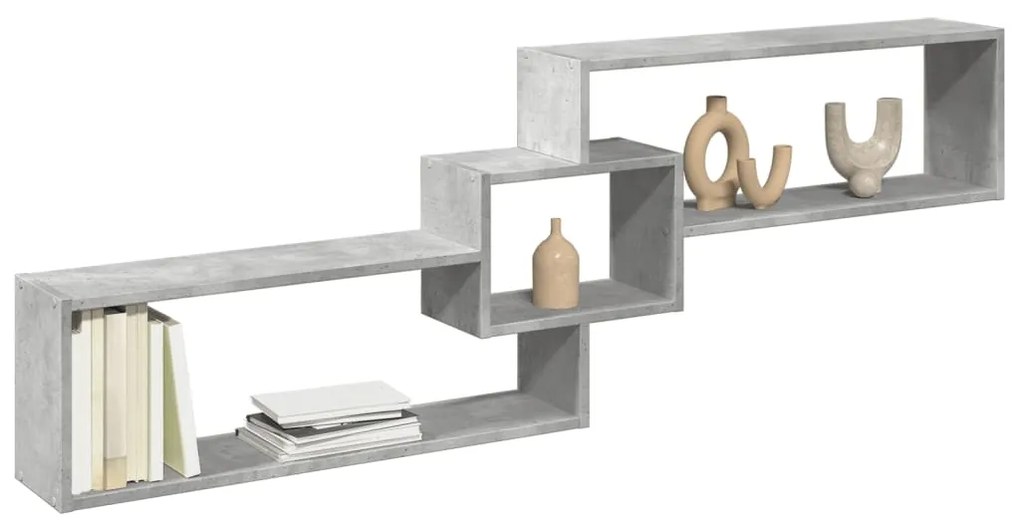 vidaXL Ντουλάπι Τοίχου Γκρι Σκυρ. 158x18x53 εκ. από Επεξεργασμένο Ξύλο