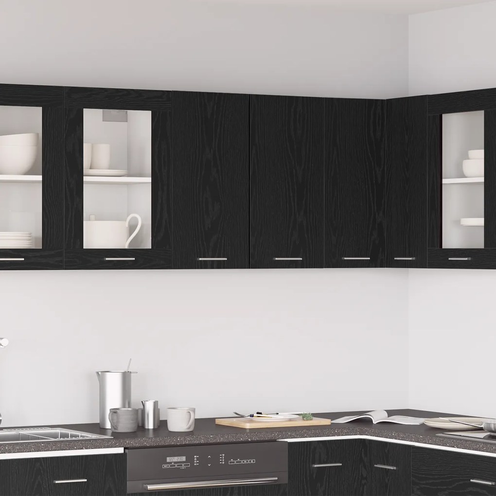 vidaXL Μαύρο Δέντρο Κρεμαστό Ντουλάπι 60x31x60 εκ Φτιαγμένο από Επεξεργασμένο Ξύλο