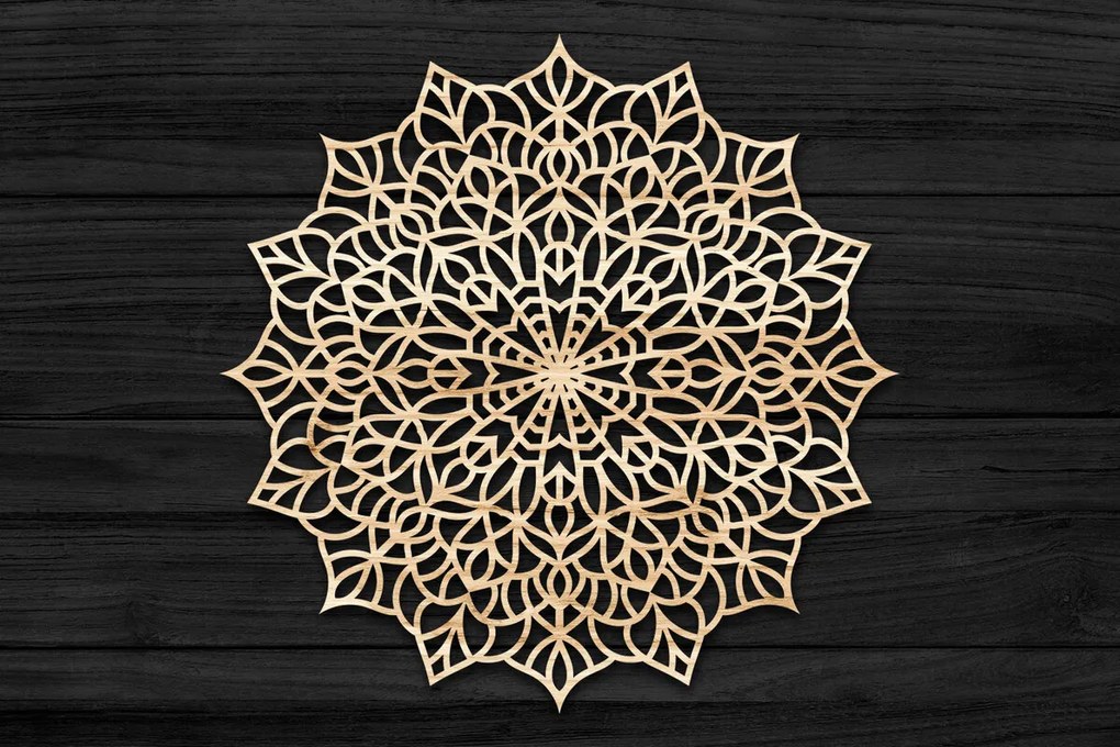 Intra απο ξύλο plywood 3mm-4mm πάχος Τρισδιάστατη Mandala Δίασταση 30x30 cm INTRAFABR-69581039