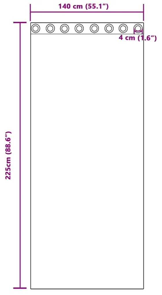 vidaXL Βελούδινες Κουρτίνες 2 pcs Ασημί Γκρι 225 x 140 εκ. Βελούδο