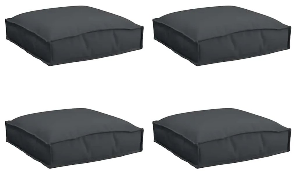 vidaXL Μαξιλάρι παλέτας για κάθισμα 4 pcs Μαύρο 40 x 40 x 8 εκ.