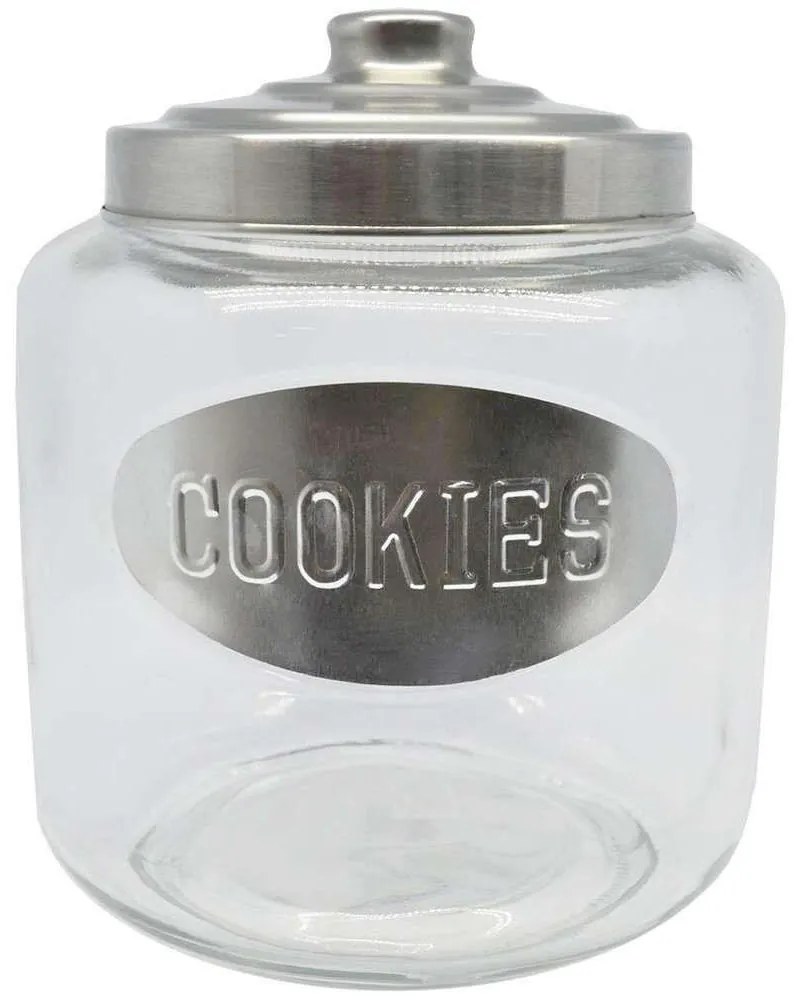 Μπισκοτιέρα Γυάλινη Cookies 800568 3000ml 19x19x19cm Clear Ankor Metal, Glass