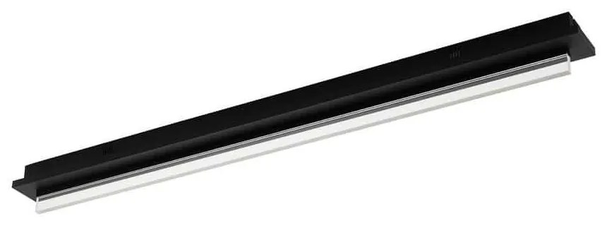 Φωτιστικό Οροφής Πλαφονιέρα Led Spadafora 98494 Black-Clear Eglo Μέταλλο,Πλαστικό