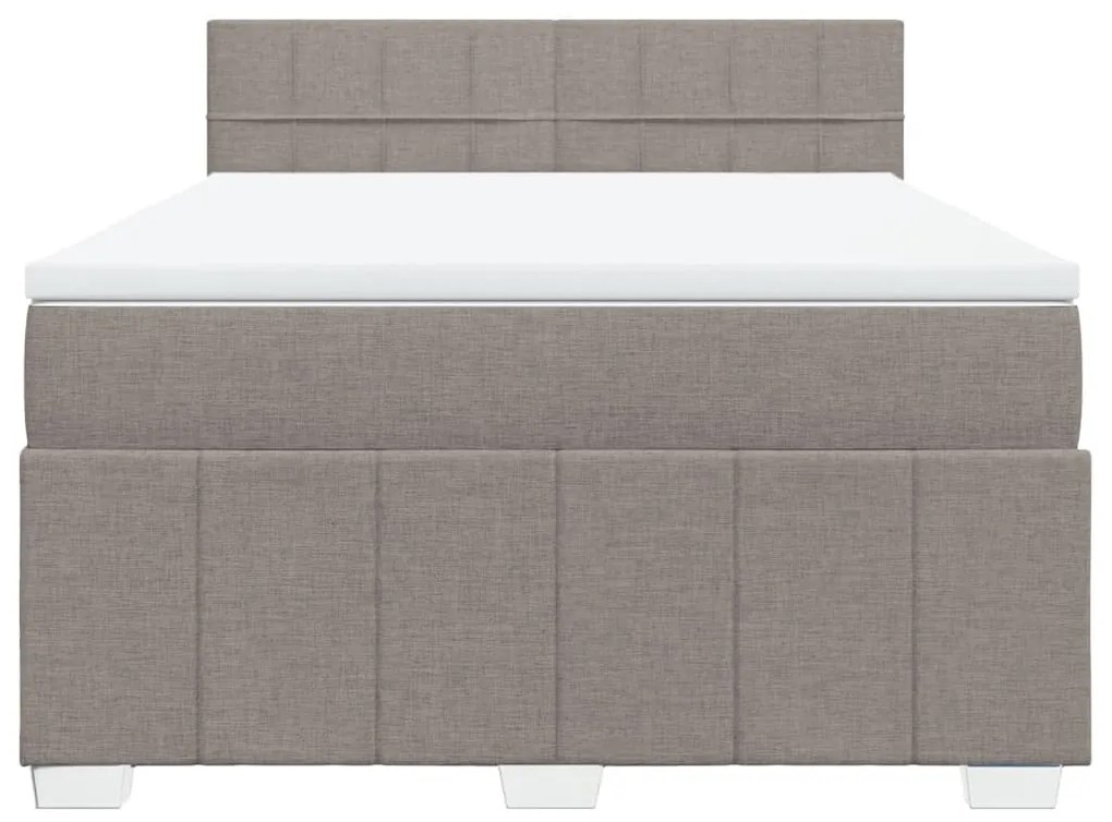 ΚΡΕΒΑΤΙ BOXSPRING ΜΕ ΣΤΡΩΜΑ TAUPE 140X200 ΕΚ. ΥΦΑΣΜΑΤΙΝΟ 3289395