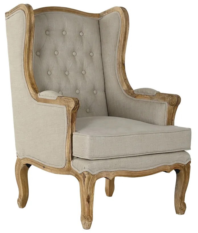 Κάθισμα Home ESPRIT Λευκό Φυσικό Ξύλο από Μάνγκο 72 x 75 x 110 cm