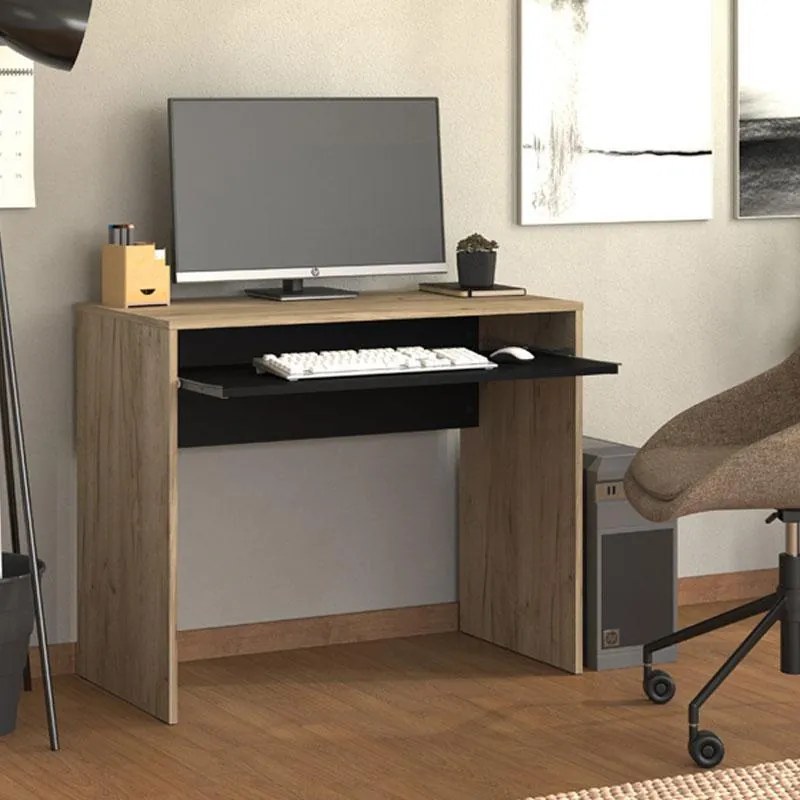 Γραφείο Paris Γκρί Δρύς - Μαύρο 90x45x74 εκ. 90x45x74 εκ.