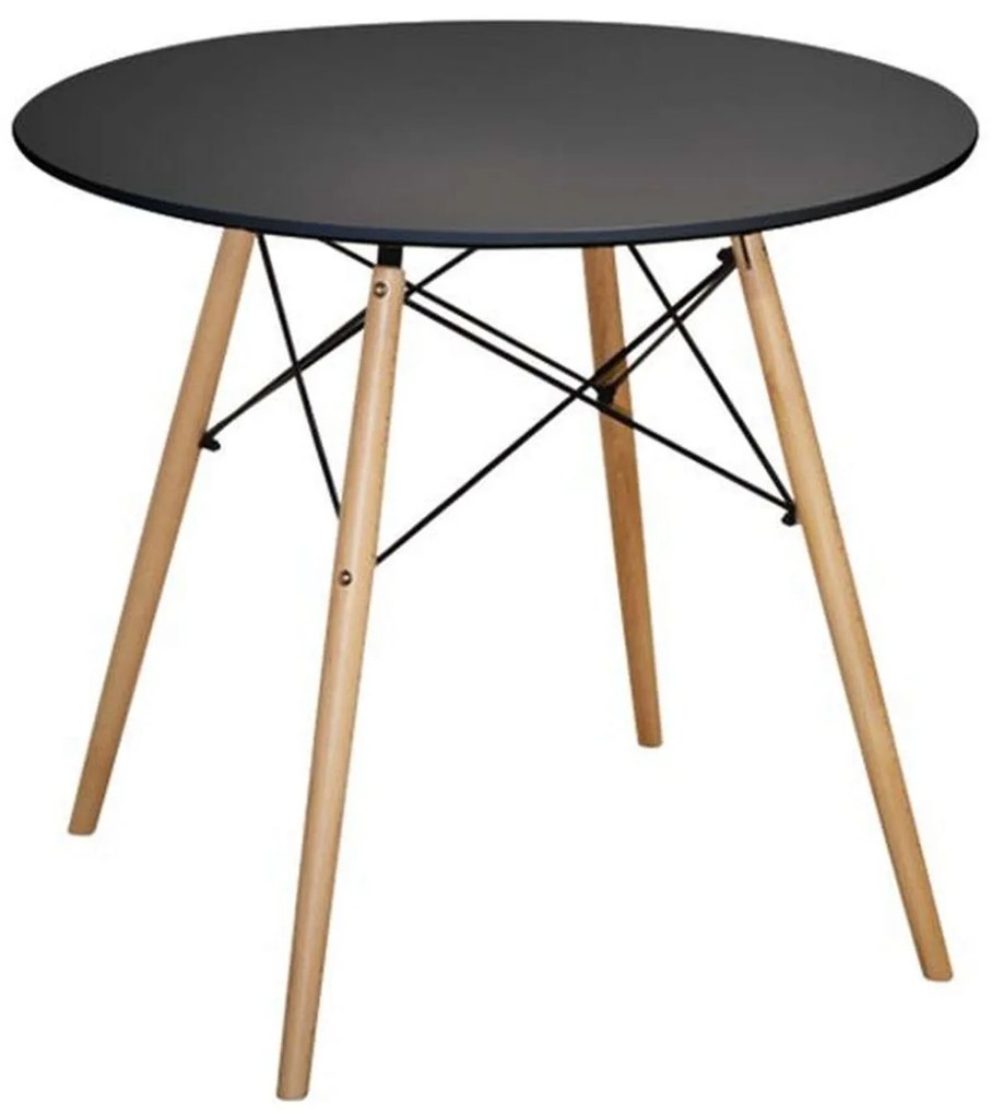 Τραπέζι Minimal HM0059.02 Black Mdf,Ξύλο