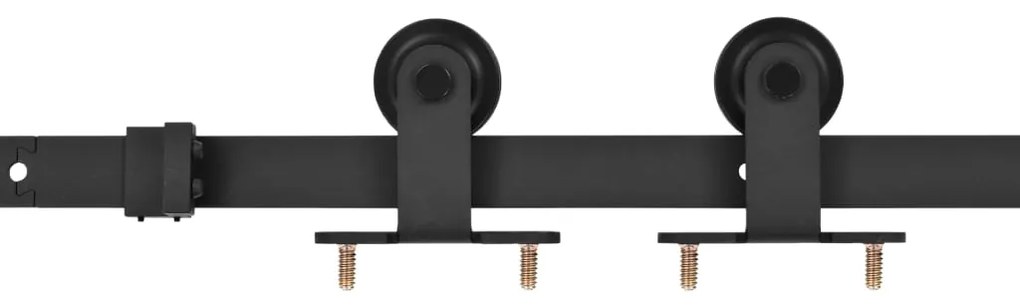 vidaXL Μηχανισμός Συρόμενης Μεσόπορτας Μαύρος SKIEN 200 εκ. Ατσάλινος