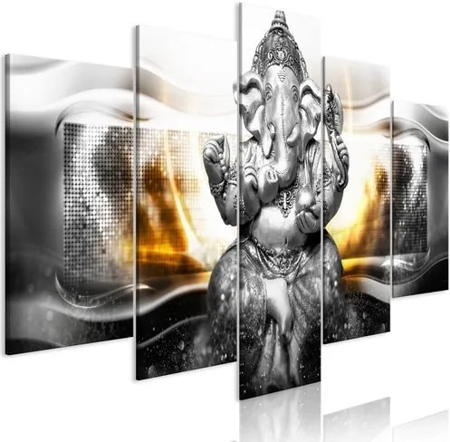 Πίνακας - Buddha Style (5 Parts) Silver Wide - 100x50